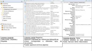 Interfaz de Zotero