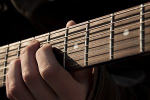 Posición de acorde en una guitarra