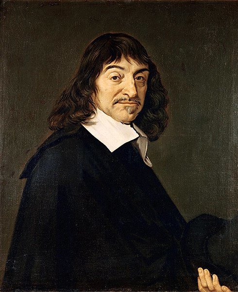 Retrato de Descartes realizado en 1649-1700. Muestra al filósofo con la parte superior del cuerpo en dirección hacia su izquierda mientras su rostro, girado hacia el frente, mira a quien observe el cuadro con serenidad. Descartes muestra pelo largo moreno, cejas anchas sobre ojos moderadamente saltones, una gran nariz descendente y bigote no muy poblado con un pequeño parche de pelo bajo el labio inferior.